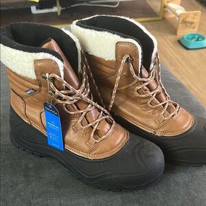 Brown and Black Winter Boots